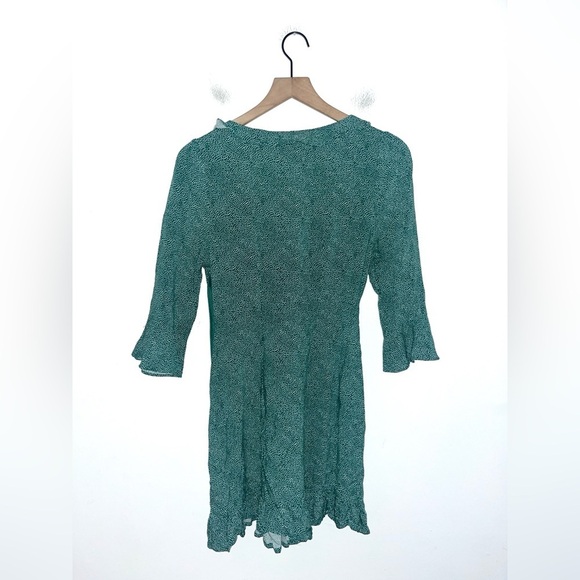 Auguste The Label Diamond Rumba Sleeved Mini Dress Green US4 - Picture 8 of 15